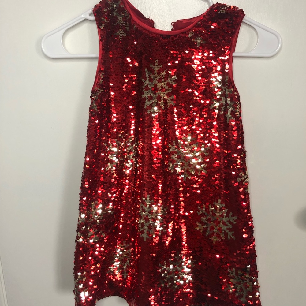Girls Cat and Jack red sequin dress